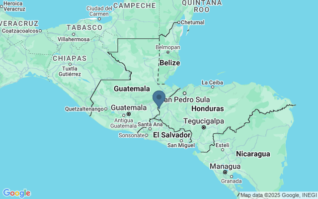 Kaart met locatie Ruinas de Copán